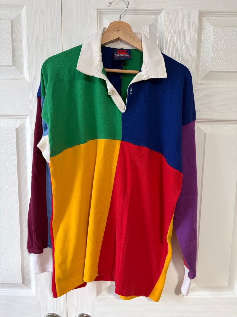 Canterbury Multi-Color Rugby Polo - Men's Colorblock Long Sleeve